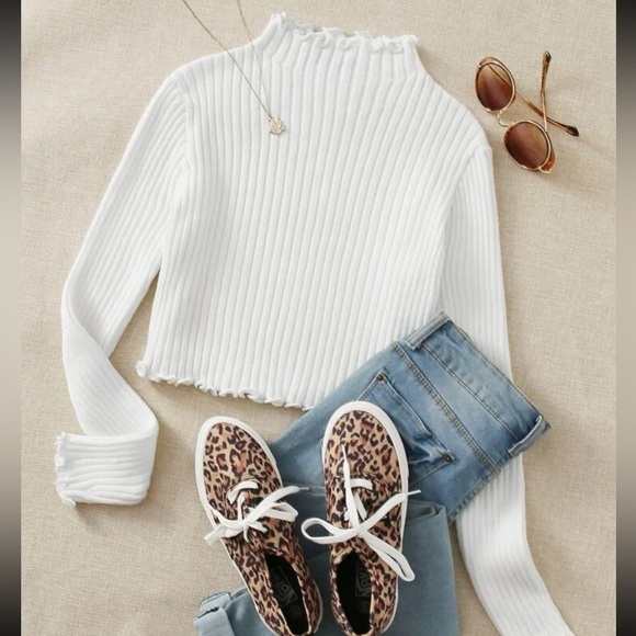 SHEIN Cropped ribbed sweater - Picture 5 of 10